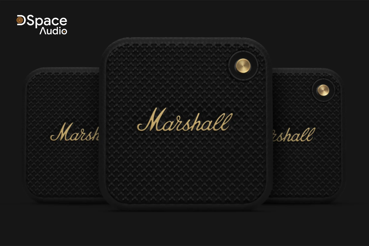 Marshall Willen sở hữu thiết kế vuông vức nhỏ gọn (khoảng 101,6 x 100,5 x 40 mm), trọng lượng chỉ 310g, dễ dàng cầm bằng một tay hoặc bỏ túi áo, balo