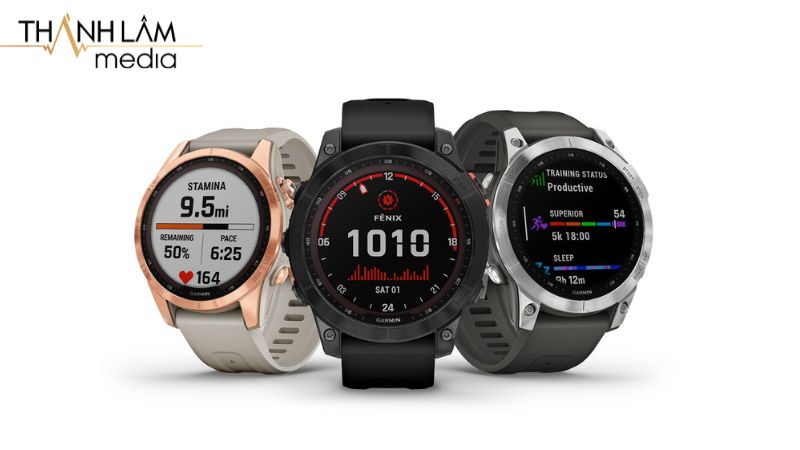 Đồng hồ thông minh Garmin Fenix 7 Sapphire Solar Dây Titanium 2