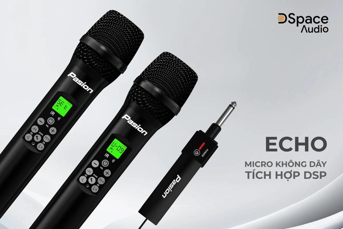 Mic Pasion Echo không dây biến mọi chiếc loa thành loa karaoke