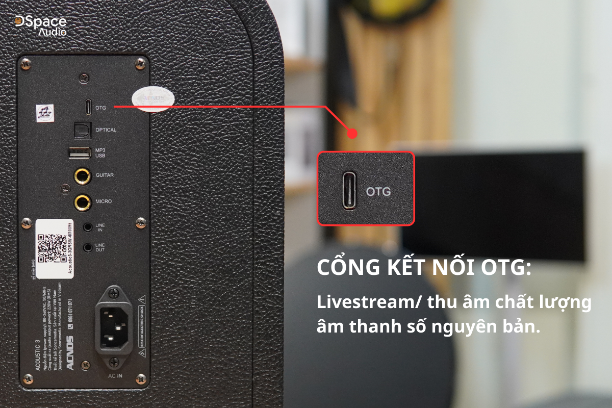 Acnos Acoustic 3 V26 có cổng OTG